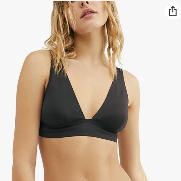 30-50%OFF BUNDLES! NWT BLACK SEAMLESS BRA BRALETTE SIZE LARGE FREE PEOPLE - Picture 1 of 6